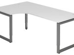 HAMMERBACHER VRS82/W/G höhenverstellbarer Schreibtisch 65 - 85 cm weiß / anthrazit