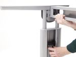 HAMMERBACHER höhenverstellbarer Schreibtisch VUS08/W/W weiß