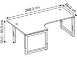 HAMMERBACHER VRS82/3/G höhenverstellbarer Schreibtisch 65 - 85 cm ahorn / anthrazit
