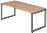 HAMMERBACHER höhenverstellbarer Schreibtisch VRS19/N/G nussbaum