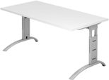 HAMMERBACHER höhenverstellbarer Schreibtisch VFS16/W/S weiß