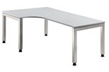 HAMMERBACHER VJS82/5/S höhenverstellbarer Schreibtisch 68 - 76 cm lichtgrau / silber