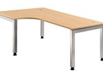 HAMMERBACHER VJS82/6/S höhenverstellbarer Schreibtisch 68 - 76 cm buche / silber