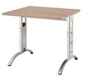 HAMMERBACHER höhenverstellbarer Schreibtisch VFS08/N/S nussbaum