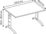 HAMMERBACHER höhenverstellbarer Schreibtisch VFS12/E/S eiche