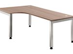 HAMMERBACHER VJS82/N/S höhenverstellbarer Schreibtisch 68 - 76 cm nussbaum / silber