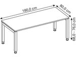 HAMMERBACHER höhenverstellbarer Schreibtisch VJS19/W/S weiß