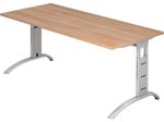 HAMMERBACHER höhenverstellbarer Schreibtisch VFS19/N/S nussbaum