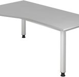 HAMMERBACHER VQS18/5/S höhenverstellbarer Schreibtisch 68,5 - 81 cm lichtgrau / silber