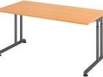 HAMMERBACHER höhenverstellbarer Schreibtisch VZS16/6/G buche