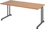 HAMMERBACHER höhenverstellbarer Schreibtisch VZS19/N/G nussbaum