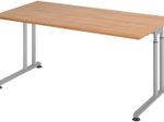 HAMMERBACHER höhenverstellbarer Schreibtisch VZS16/N/S nussbaum
