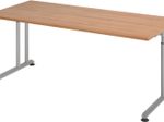 HAMMERBACHER höhenverstellbarer Schreibtisch VZS19/N/S nussbaum