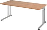 HAMMERBACHER höhenverstellbarer Schreibtisch VZS19/N/S nussbaum