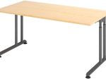HAMMERBACHER höhenverstellbarer Schreibtisch VZS16/3/G ahorn