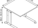 HAMMERBACHER höhenverstellbarer Schreibtisch VZS08/W/G weiß