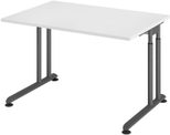 HAMMERBACHER höhenverstellbarer Schreibtisch VZS12/W/G weiß
