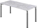 HAMMERBACHER höhenverstellbarer Schreibtisch VYS19/M/G beton