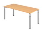 HAMMERBACHER höhenverstellbarer Schreibtisch VYS19/6/S buche