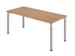 HAMMERBACHER höhenverstellbarer Schreibtisch VYS19/N/S nussbaum
