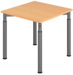 HAMMERBACHER höhenverstellbarer Schreibtisch VYS08/6/G buche