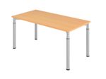 HAMMERBACHER höhenverstellbarer Schreibtisch VYS16/6/S buche
