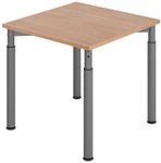 HAMMERBACHER höhenverstellbarer Schreibtisch VYS08/N/G nussbaum