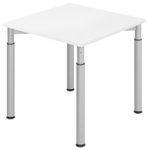 HAMMERBACHER höhenverstellbarer Schreibtisch VYS08/W/S weiß