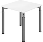 HAMMERBACHER höhenverstellbarer Schreibtisch VYS08/W/G weiß