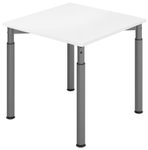 HAMMERBACHER höhenverstellbarer Schreibtisch VYS08/W/G weiß