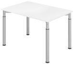 HAMMERBACHER höhenverstellbarer Schreibtisch VYS12/W/S weiß