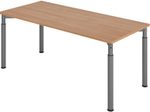 HAMMERBACHER höhenverstellbarer Schreibtisch VYS19/N/G nussbaum