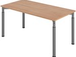 HAMMERBACHER höhenverstellbarer Schreibtisch VYS16/N/G nussbaum