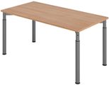HAMMERBACHER höhenverstellbarer Schreibtisch VYS16/N/G nussbaum