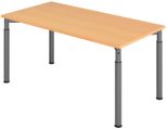 HAMMERBACHER höhenverstellbarer Schreibtisch VYS16/6/G buche