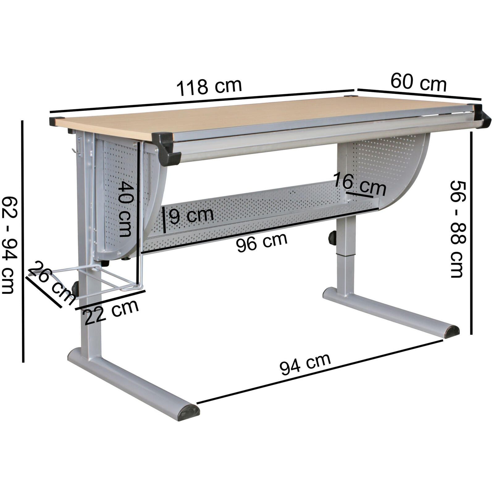 WOHNLING Kinderschreibtisch WL5.125 buche