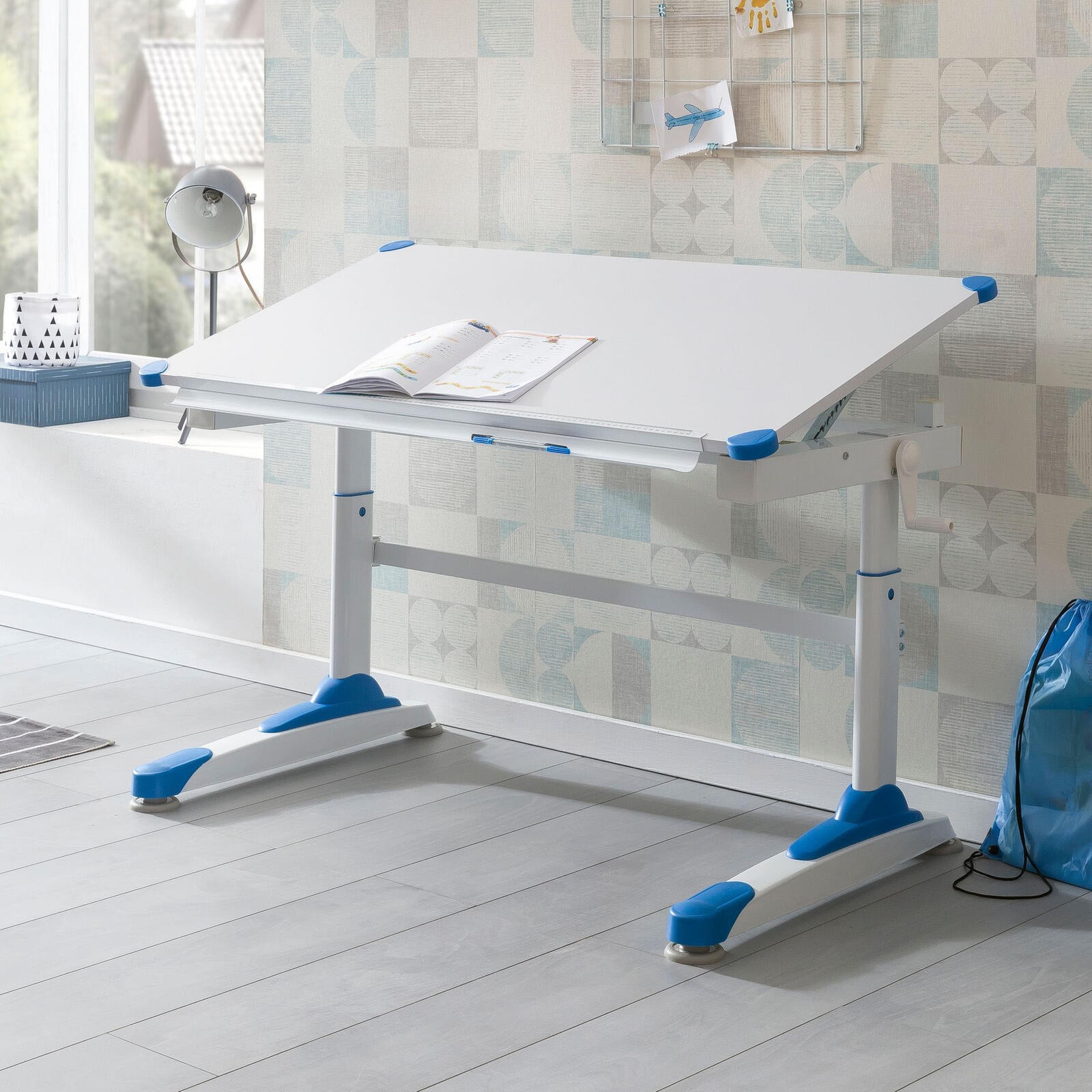 WOHNLING Kinderschreibtisch WL5.760 weiß, blau