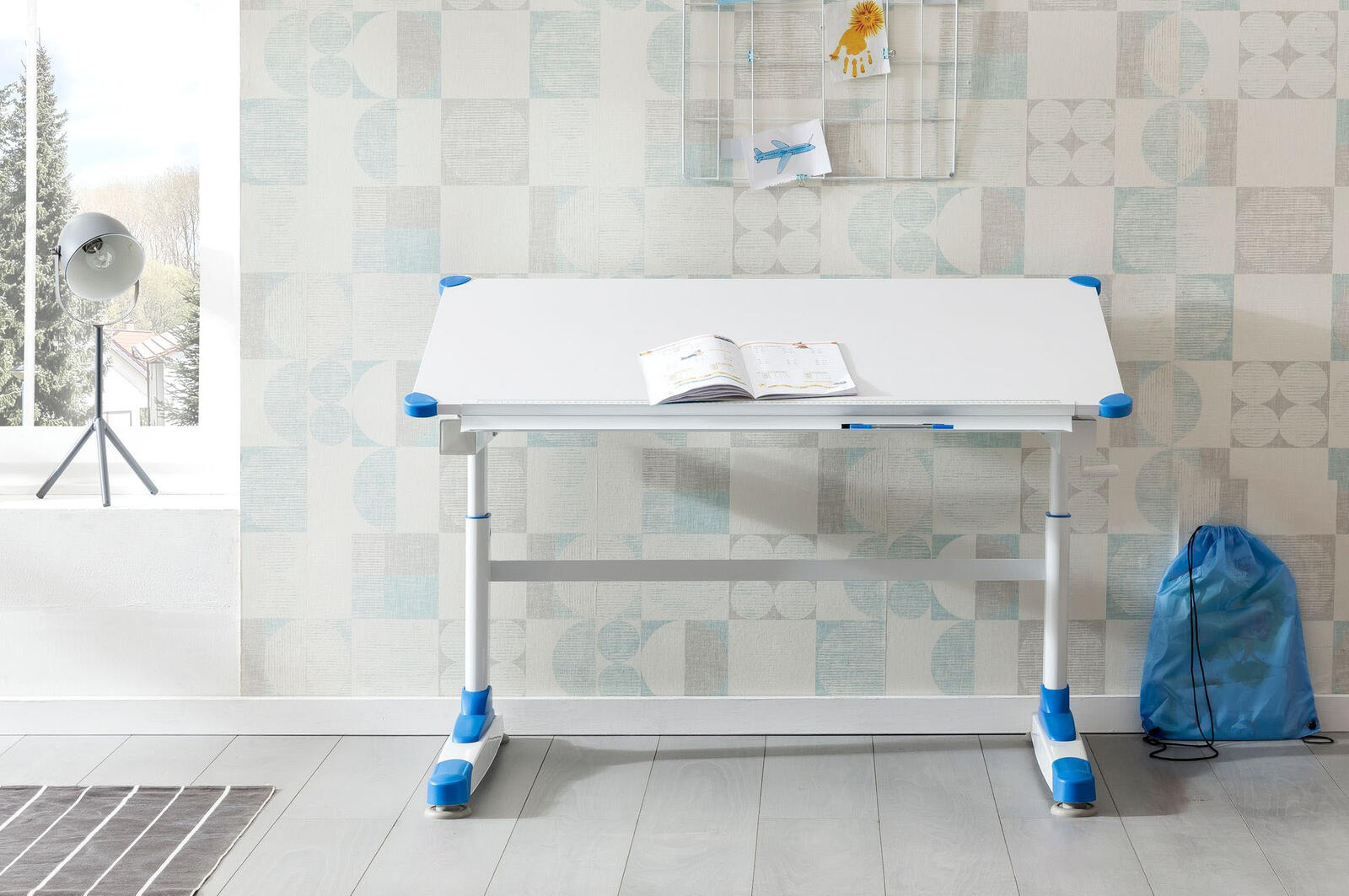 WOHNLING Kinderschreibtisch WL5.760 weiß, blau
