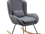 WOHNLING Schaukelstuhl 100% Polyester anthrazit