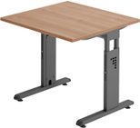 HAMMERBACHER höhenverstellbarer Schreibtisch VOS08/N/G nussbaum