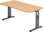 HAMMERBACHER höhenverstellbarer Schreibtisch VOS16/6/G buche