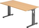 HAMMERBACHER höhenverstellbarer Schreibtisch VOS16/6/G buche