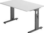 HAMMERBACHER höhenverstellbarer Schreibtisch VOS12/5/G lichtgrau