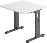 HAMMERBACHER höhenverstellbarer Schreibtisch VOS08/W/G weiß