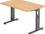 HAMMERBACHER höhenverstellbarer Schreibtisch VOS12/6/G buche