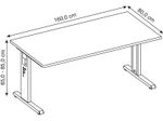 HAMMERBACHER höhenverstellbarer Schreibtisch VOS16/6/G buche