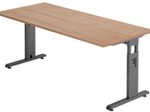 HAMMERBACHER höhenverstellbarer Schreibtisch VOS19/N/G nussbaum