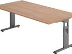 HAMMERBACHER höhenverstellbarer Schreibtisch VOS2E/N/G nussbaum