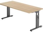 HAMMERBACHER höhenverstellbarer Schreibtisch VOS19/E/G eiche