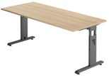 HAMMERBACHER höhenverstellbarer Schreibtisch VOS19/E/G eiche